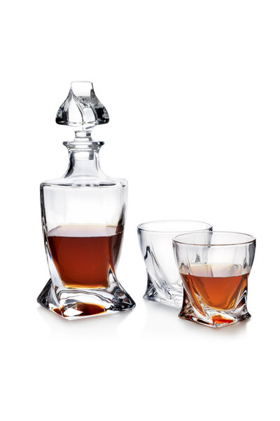 Eva Twist, zestaw do whiskey, karafka 800ml i 6 szklanek 300ml