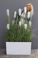 Jessica Classica, sztuczne trawy w białej donicy