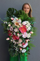 różowa wiązanka nagrobna, Premium Memoria