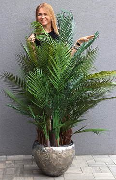 Palma Green Plants Deluxe, sztuczna roślina w metalowej donicy, wys. 160cm