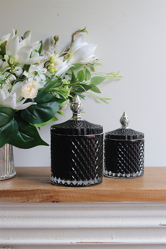 Palermo Black dekoracyjny pojemnik amfora