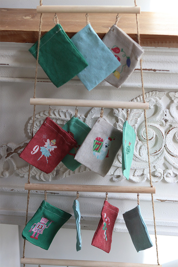 Mikołajki, kalendarz adwentowy z kieszonkami	