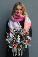 Myszka Zimą, zjawiskowy bożonarodzeniowy wianek, śr.28cm