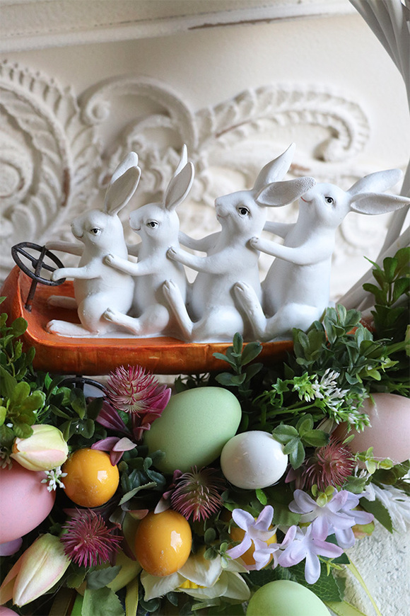 Wielkanocna Przygoda, wianek z zajączkami