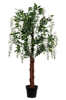 Wisteria B, sztuczna roślina, biały, wys.120cm