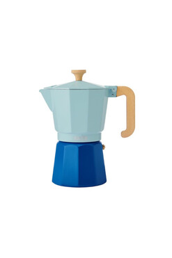 La Cafetière Venice, metalowa kawiarka, niebieska, poj.290ml