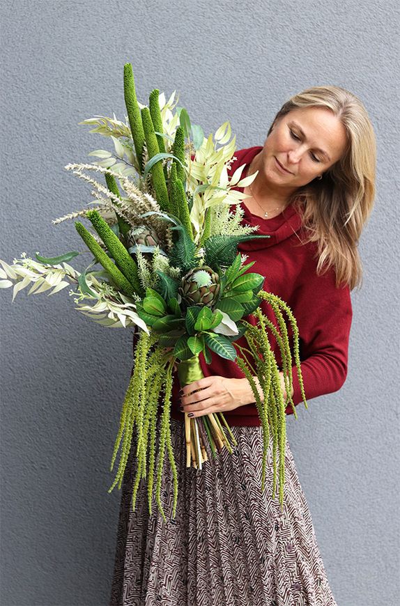 Rewia green, zielony bukiet dekoracyjny