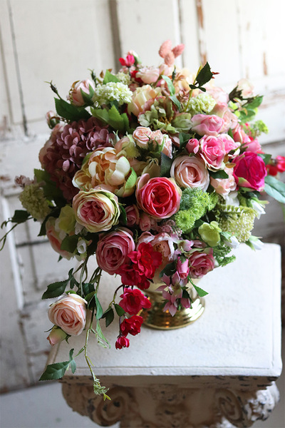 bogata kompozycja w pucharze, Hrabina, wys.40cm 