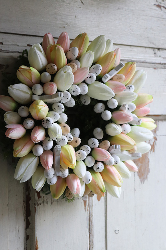 Tulippano, wianek wielkanocny na drzwi, śr.34cm