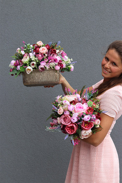 Bella Lux, komplet dekoracji kwiatowych, kompozycja + bukiet