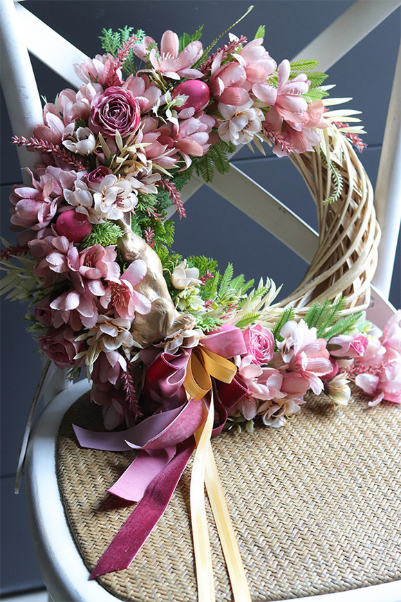 Zajączek wielkanocny wianek dekoracyjny