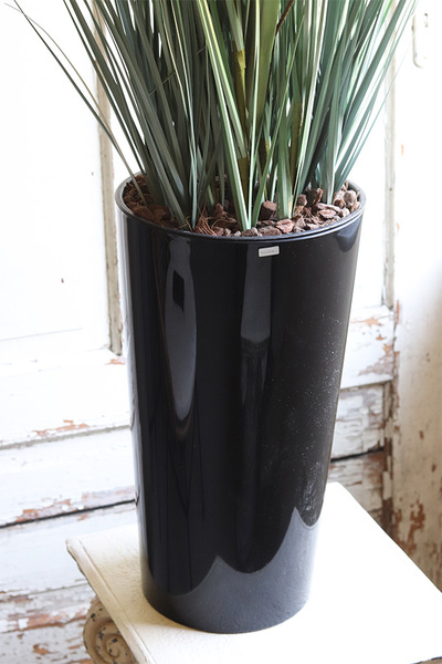 Grey, kompozycja czarne trawy w donicy, wys.128cm