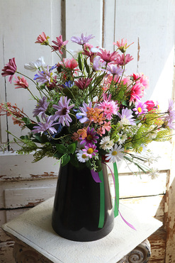 Kosmos, bukiet nagrobny we flakonie, wys.56cm 