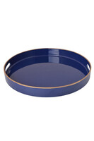 Pacific, granatowa głęboka taca z uchwytami, wym.34.5x34.5x4cm