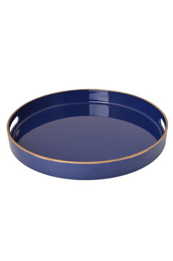 Pacific, granatowa głęboka taca z uchwytami, wym.34.5x34.5x4cm