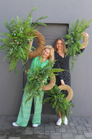 Paprocie XL, asymetryczny zielony wianek