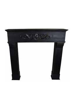 OD RĘKI Fire B Black, obudowa kominka / atrapa kominka / portal kominka, z ekspozycji, wym.100x23x97cm