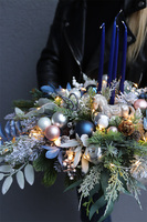 Blue Eveline Pompadour, adwentowy stroik LED