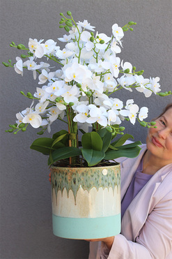 Helite Ocean, gumowy storczyk w turkusowej osłonce, wys.75cm