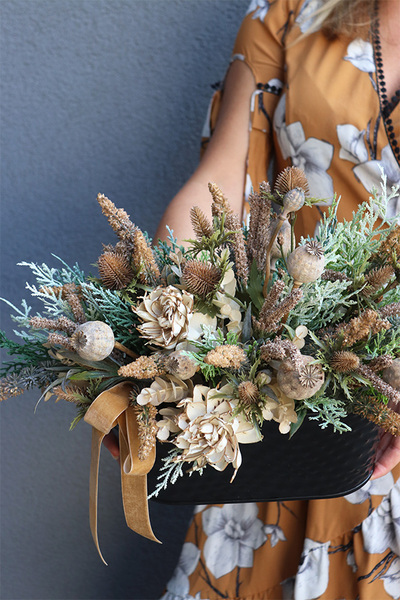 Wrzosowisko nature, kompozycja kwiatowa w donicy