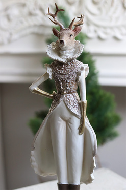 Reindeer Royalty E, figurka świąteczna renifer, dama, wys.43cm 