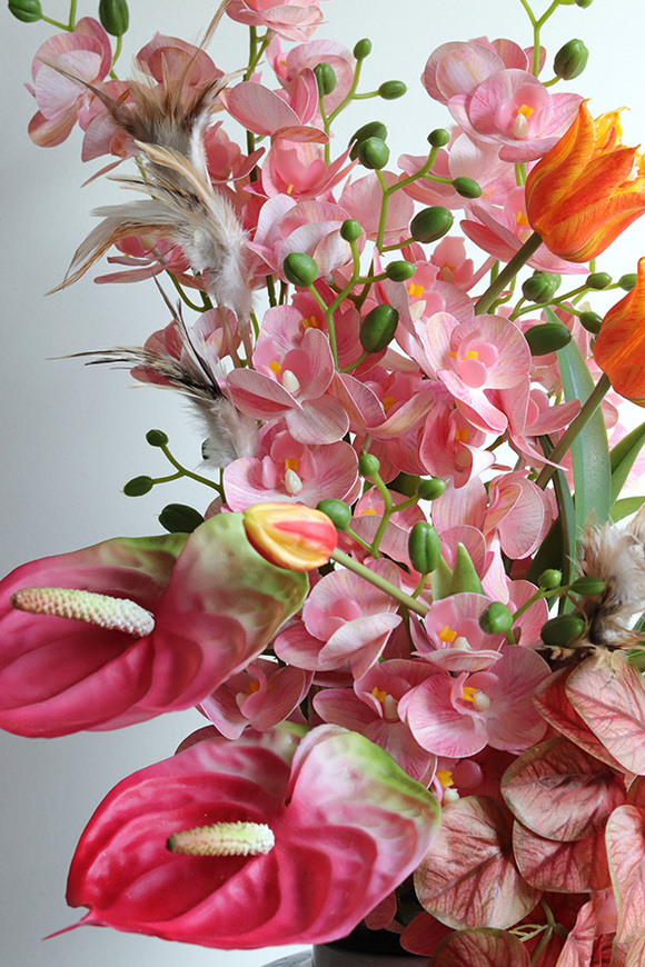 Koralle Design, kompozycja kwiatowa z anturium