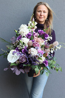 Fioleti komplet dekoracji nagrobnych