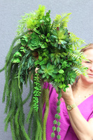 Laos Greeno 3, bogata kompozycja Sukulenty w lustrzanej donicy