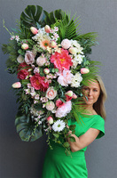 różowa wiązanka nagrobna, Premium Memoria