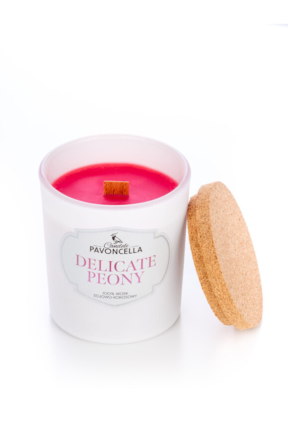 Delicate Peony, sojowo-kokosowa świeca zapachowa w szkle