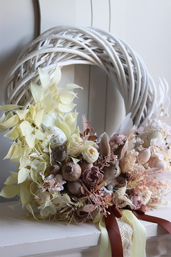 Piaskowa Wielkanoc, wielkanocny wianek z zającem, rozp.50cm