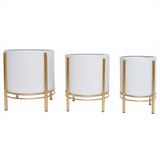 White&Gold A, osłonka / kwietnik, kpl.3szt 