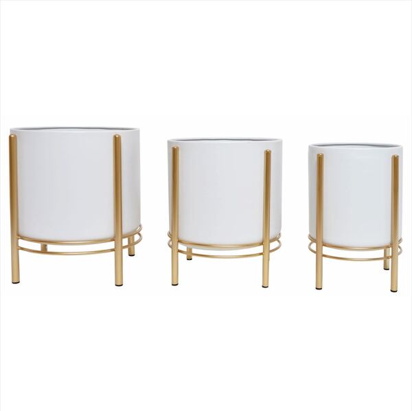 White&Gold A, osłonka / kwietnik, kpl.3szt 