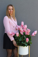 Medinilla Pinky Light, podłogowa dekoracja kwiatowa