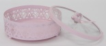 La Bella Pink D dekoracyjny pojemnik / puzderko, wym.10.5x17.5x17.5cm