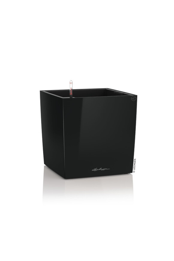 Cube Premium, doniczka z nawadnianiem, czarna