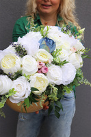 Reflina Laos, bogata kompozycja nagrobna, wym.35x68cm 