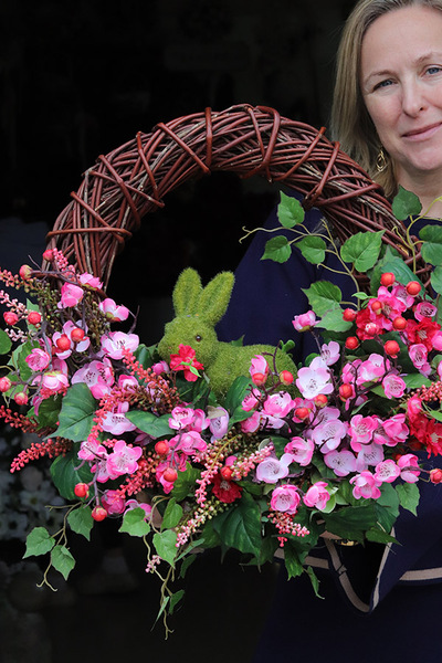 Zając Ogrodowy, wiosenny wianek z zajączkiem