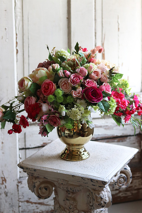 bogata kompozycja w pucharze, Hrabina, wys.40cm 