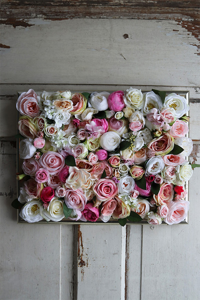 kwietna rama jednostronna, Maria Antonina Silver, wym.44x34.5cm 