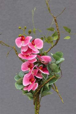 bukiet do wąskiego wazonu z gumowym storczykiem, Simple Orchid, dł.79cm 