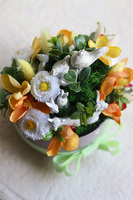 kompozycja w naczyniu, Wielkanocna Zagroda Yellow 2, wym.20x16cm