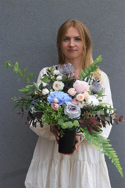 Merimo, bukiet nagrobny we wkładzie, dł.46cm 