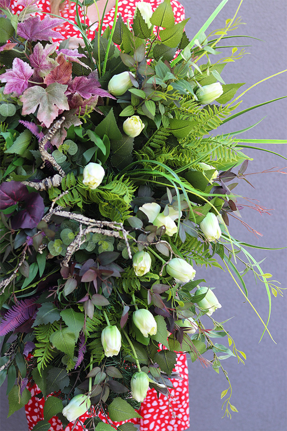 Roserite, wiązanka nagrobna, dł.80cm