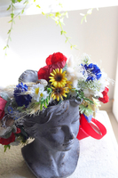 Słowiański, kwiatowy wianek na głowę