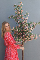 Słodka Kraina Fiberglass, sztuczne drzewko kwitnące w donicy