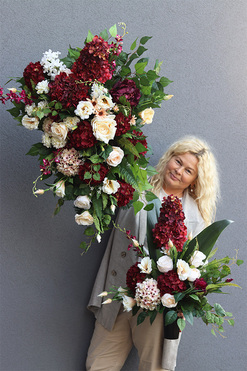 Burgundia 2, ogromna wiązanka nagrobna, dł.103cm