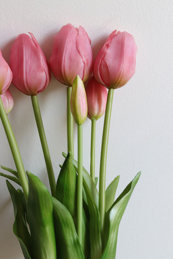 April Nova, bukiet tulipan silikonowy Różowy