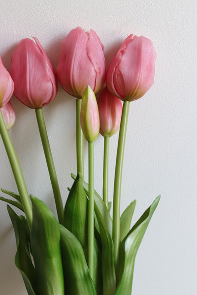 April Nova, bukiet tulipan silikonowy Różowy