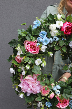 Caryca Katarzyna Subtella, dekoracyjny wianek do powieszenia, śr.56cm 